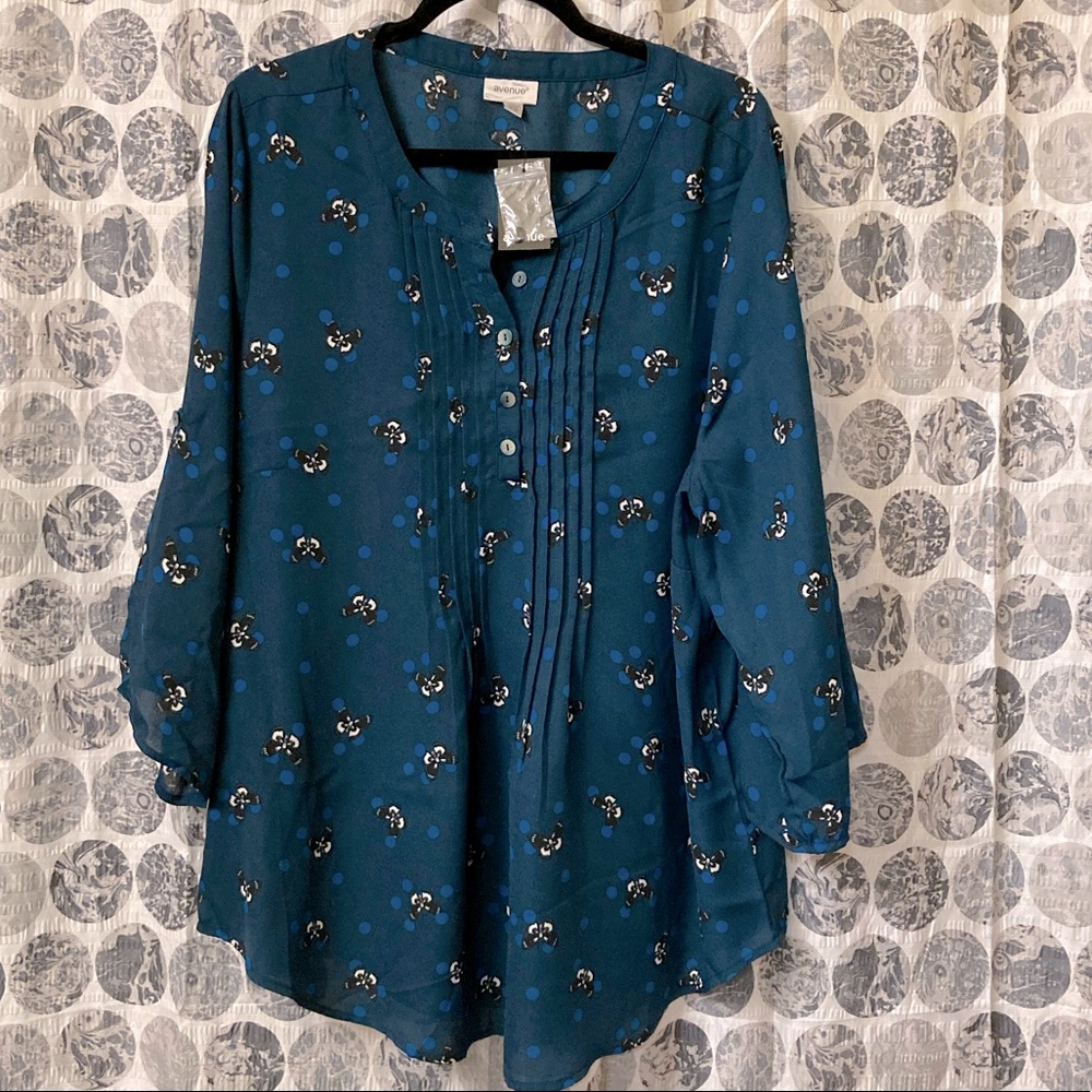 Plus size popover blouse